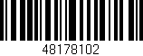 Código de barras (EAN, GTIN, SKU, ISBN): '48178102'