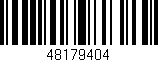 Código de barras (EAN, GTIN, SKU, ISBN): '48179404'
