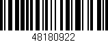 Código de barras (EAN, GTIN, SKU, ISBN): '48180922'