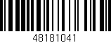 Código de barras (EAN, GTIN, SKU, ISBN): '48181041'