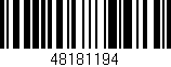 Código de barras (EAN, GTIN, SKU, ISBN): '48181194'