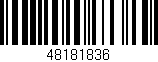 Código de barras (EAN, GTIN, SKU, ISBN): '48181836'