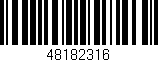 Código de barras (EAN, GTIN, SKU, ISBN): '48182316'