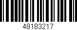Código de barras (EAN, GTIN, SKU, ISBN): '48183217'