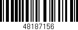 Código de barras (EAN, GTIN, SKU, ISBN): '48187156'
