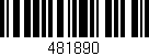 Código de barras (EAN, GTIN, SKU, ISBN): '481890'