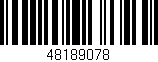 Código de barras (EAN, GTIN, SKU, ISBN): '48189078'