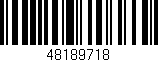 Código de barras (EAN, GTIN, SKU, ISBN): '48189718'