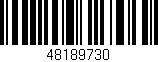 Código de barras (EAN, GTIN, SKU, ISBN): '48189730'