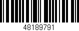 Código de barras (EAN, GTIN, SKU, ISBN): '48189791'