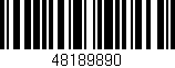 Código de barras (EAN, GTIN, SKU, ISBN): '48189890'