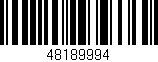 Código de barras (EAN, GTIN, SKU, ISBN): '48189994'