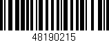 Código de barras (EAN, GTIN, SKU, ISBN): '48190215'
