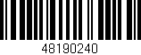 Código de barras (EAN, GTIN, SKU, ISBN): '48190240'