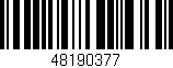 Código de barras (EAN, GTIN, SKU, ISBN): '48190377'