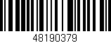 Código de barras (EAN, GTIN, SKU, ISBN): '48190379'
