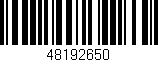 Código de barras (EAN, GTIN, SKU, ISBN): '48192650'