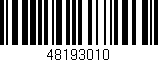 Código de barras (EAN, GTIN, SKU, ISBN): '48193010'