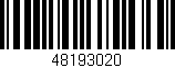 Código de barras (EAN, GTIN, SKU, ISBN): '48193020'