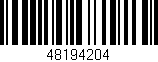 Código de barras (EAN, GTIN, SKU, ISBN): '48194204'