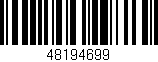 Código de barras (EAN, GTIN, SKU, ISBN): '48194699'