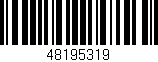 Código de barras (EAN, GTIN, SKU, ISBN): '48195319'