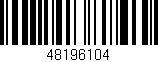 Código de barras (EAN, GTIN, SKU, ISBN): '48196104'
