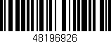 Código de barras (EAN, GTIN, SKU, ISBN): '48196926'