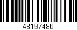 Código de barras (EAN, GTIN, SKU, ISBN): '48197486'