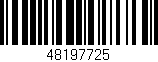 Código de barras (EAN, GTIN, SKU, ISBN): '48197725'
