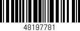 Código de barras (EAN, GTIN, SKU, ISBN): '48197781'