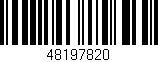 Código de barras (EAN, GTIN, SKU, ISBN): '48197820'