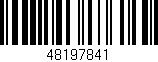 Código de barras (EAN, GTIN, SKU, ISBN): '48197841'