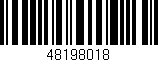 Código de barras (EAN, GTIN, SKU, ISBN): '48198018'