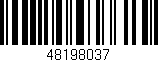 Código de barras (EAN, GTIN, SKU, ISBN): '48198037'