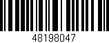 Código de barras (EAN, GTIN, SKU, ISBN): '48198047'