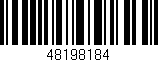Código de barras (EAN, GTIN, SKU, ISBN): '48198184'