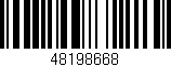 Código de barras (EAN, GTIN, SKU, ISBN): '48198668'
