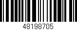 Código de barras (EAN, GTIN, SKU, ISBN): '48198705'