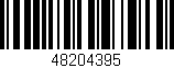 Código de barras (EAN, GTIN, SKU, ISBN): '48204395'