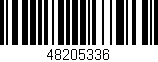 Código de barras (EAN, GTIN, SKU, ISBN): '48205336'