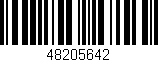 Código de barras (EAN, GTIN, SKU, ISBN): '48205642'