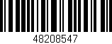 Código de barras (EAN, GTIN, SKU, ISBN): '48208547'
