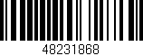 Código de barras (EAN, GTIN, SKU, ISBN): '48231868'