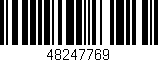 Código de barras (EAN, GTIN, SKU, ISBN): '48247769'