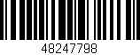 Código de barras (EAN, GTIN, SKU, ISBN): '48247798'