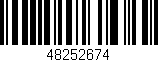 Código de barras (EAN, GTIN, SKU, ISBN): '48252674'