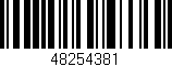 Código de barras (EAN, GTIN, SKU, ISBN): '48254381'