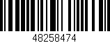 Código de barras (EAN, GTIN, SKU, ISBN): '48258474'