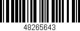 Código de barras (EAN, GTIN, SKU, ISBN): '48265643'